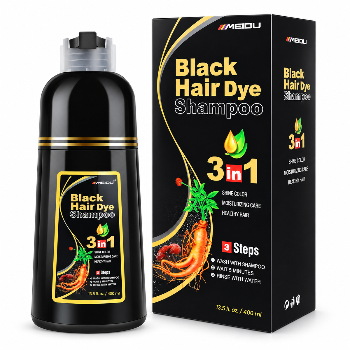 Shampoo Cubre Canas MEIDU 3 en 1